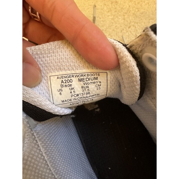 Avenger Womens A200 Black Blade EVA High Top Rubber Sole Size  6Work Boots - Picture 8 of 10